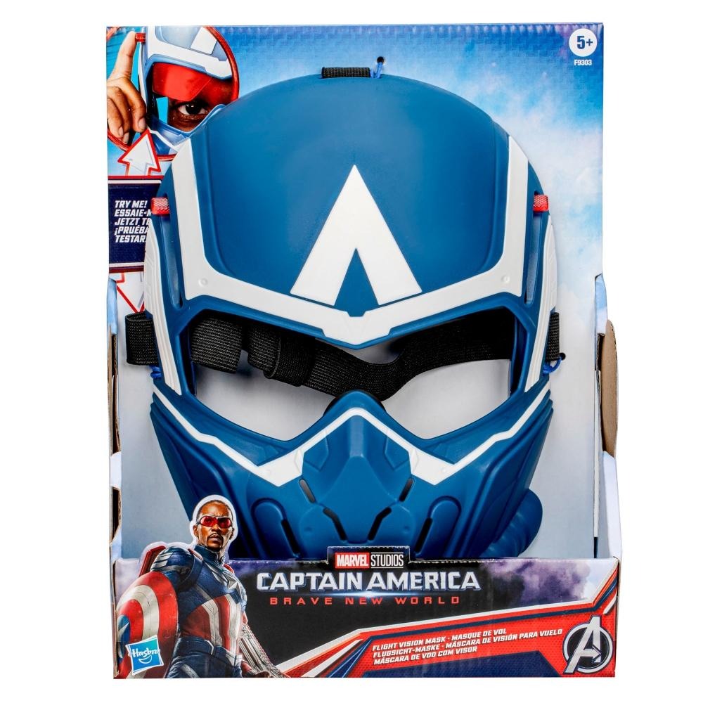 Marvel Studios Captain America Brave New World Flight Vision Mask, Roleplay Toy, Super Hero Toys for Kids 5 and Up