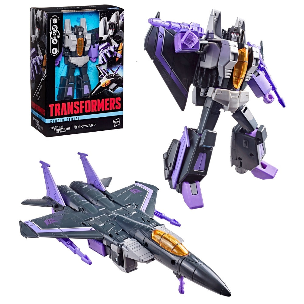 Transformers Studio Series The Transformers: The Movie Skywarp Voyager Class 6.5-Inch Converting Action Figure, Robot Toys for Ages 8+