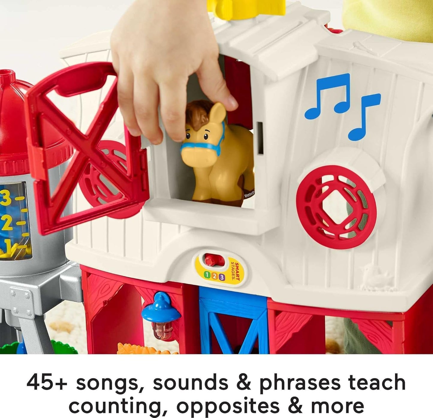 Fisher-Price Little People Toddler Learning Toy Caring for Animals Farm Playset with Smart Stages for Pretend Play Kids Ages 1+ Years