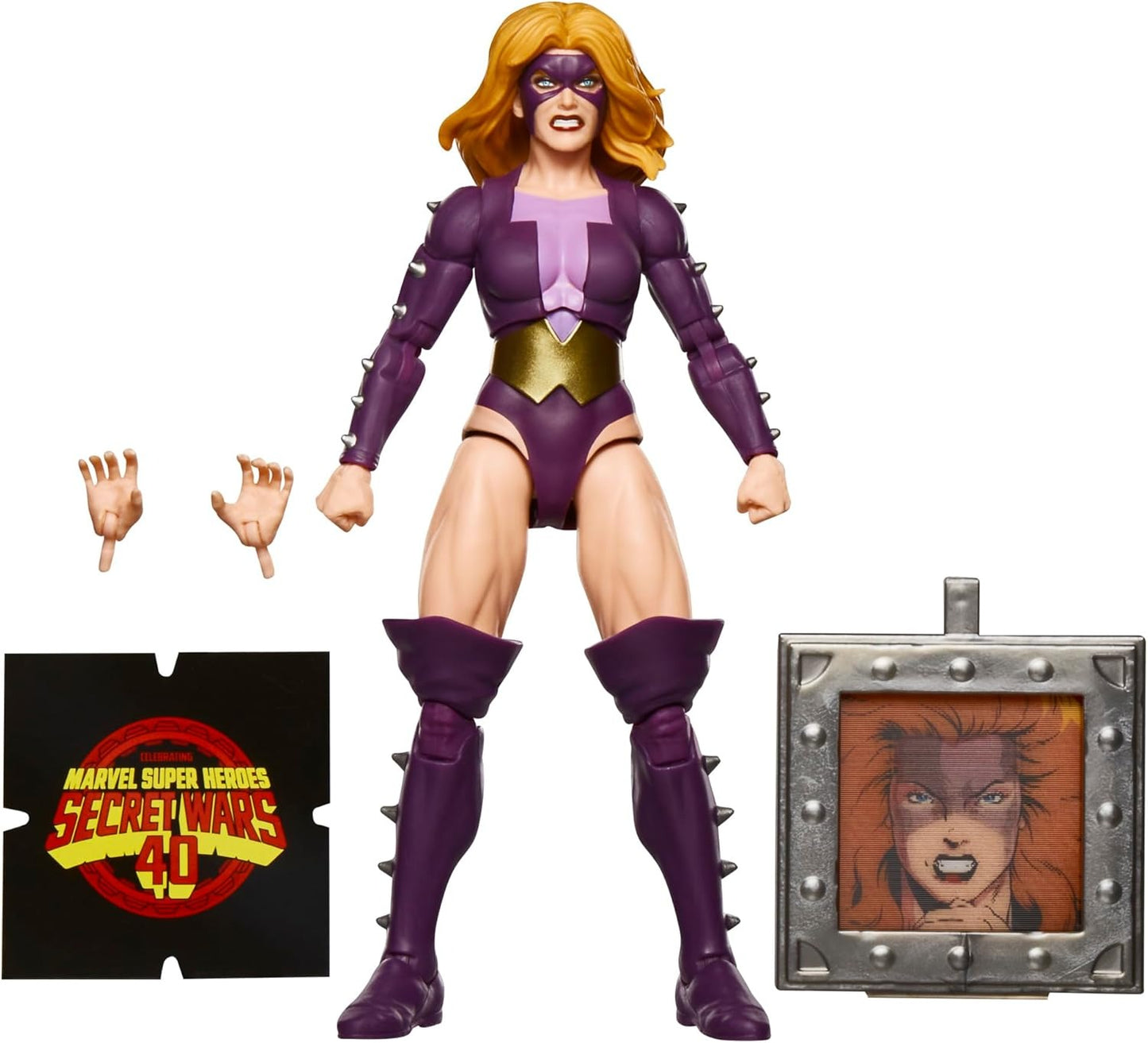 Marvel Legends Series Titania, Retro Marvel Super Heroes Secret Wars Comics Collectible 6 Inch Action Figure with Shield