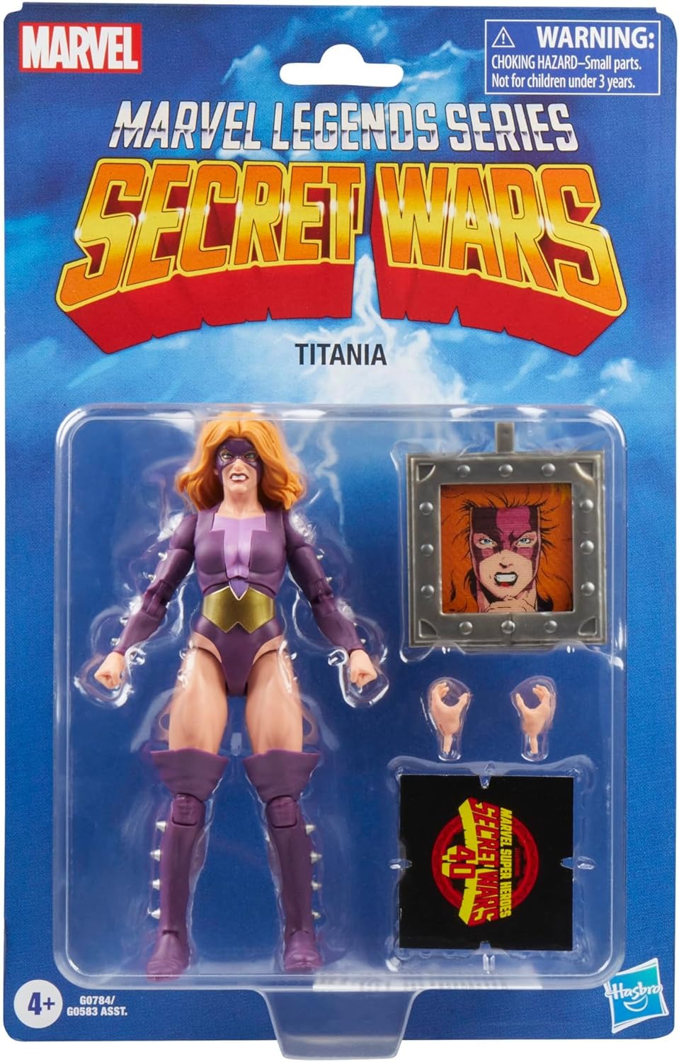 Marvel Legends Series Titania, Retro Marvel Super Heroes Secret Wars Comics Collectible 6 Inch Action Figure with Shield
