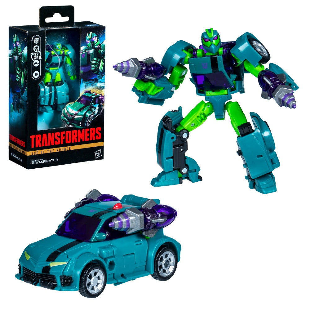 Transformers Age of the Primes Deluxe Class Fugitive Waspinator, 5.5-inch Converting Action Figure, Robot Toys for Ages 8+