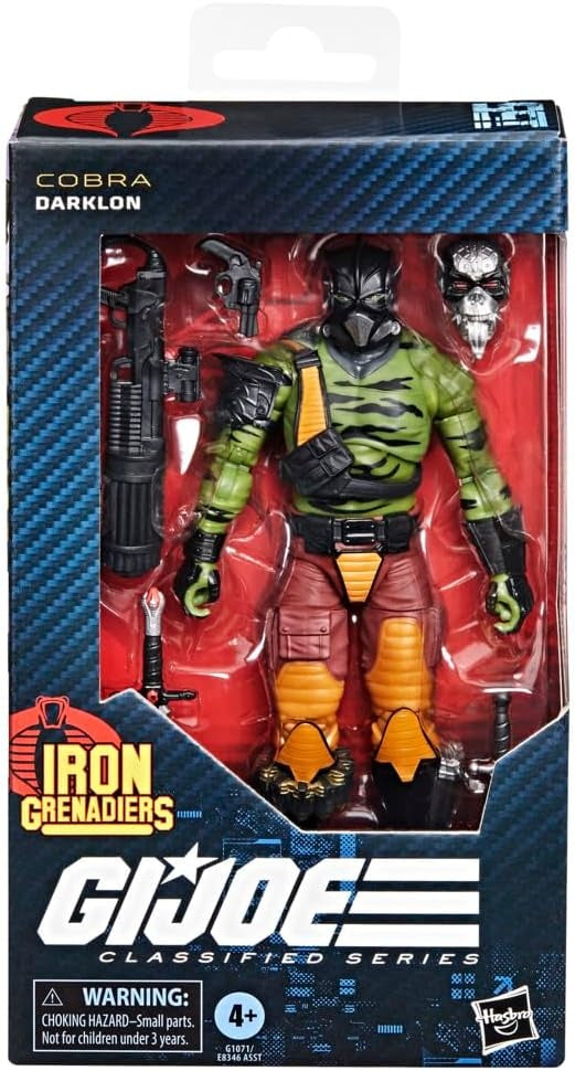 G.I. Joe Classified Series #155, Darklon, Collectible 6 Inch Action Figure with 6 Accessories