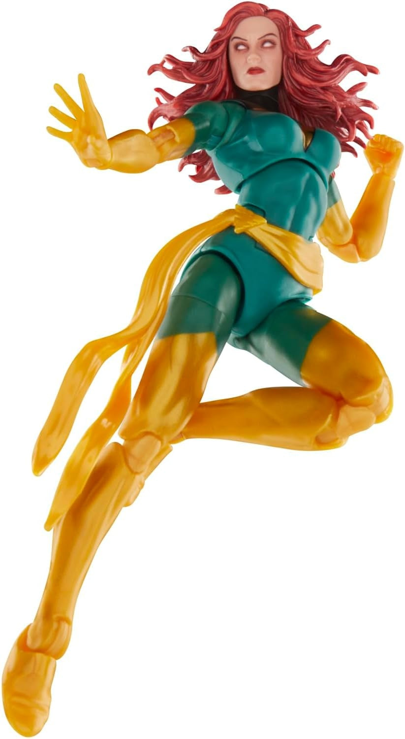 Marvel Legends Series Jean Grey with Phoenix Force Display, Deluxe X-Men Comics Collectible 6-Inch Action Figure | Marvel Legends X-Men 6 Inch Action Figure Deluxe Exclusive - Jean Grey with Phoenix Force Display