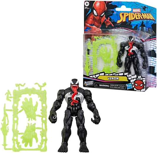 Marvel Spider-Man ActionVerse Venom Action Figure & Accessories, 4.5-Inch (11.4 CM) Super Hero Toys & Figures for Kids, Ages 4+