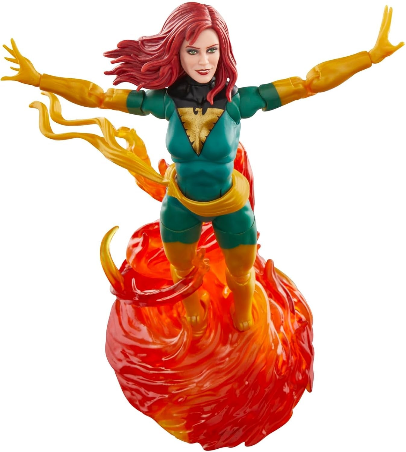 Marvel Legends Series Jean Grey with Phoenix Force Display, Deluxe X-Men Comics Collectible 6-Inch Action Figure | Marvel Legends X-Men 6 Inch Action Figure Deluxe Exclusive - Jean Grey with Phoenix Force Display