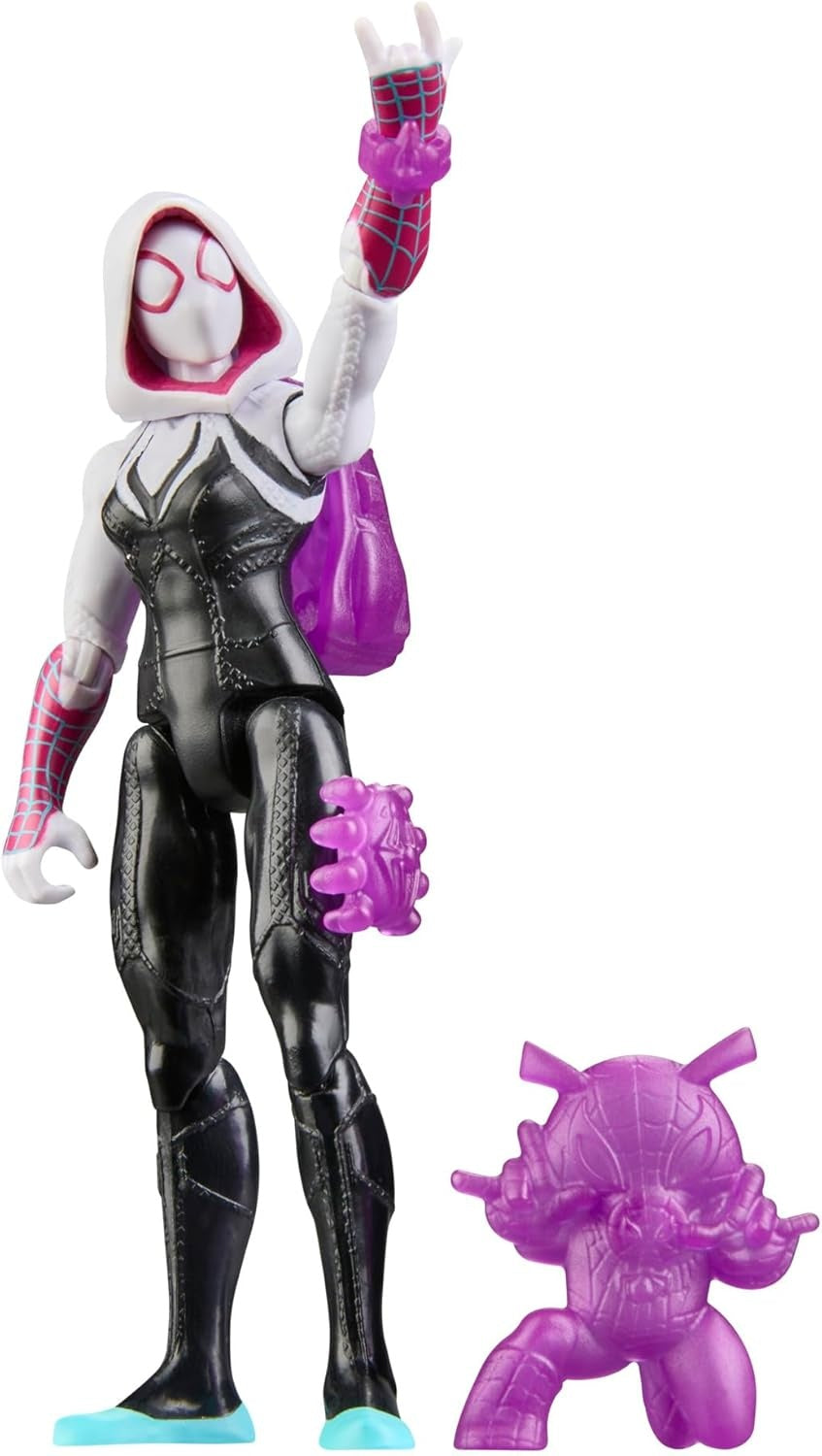 SPIDER-MAN Marvel ActionVerse Ghost-Spider Action Figure & Accessories, 4.5-Inch (11.4 CM) Super Hero Toys & Figures for Kids, Ages 4+
