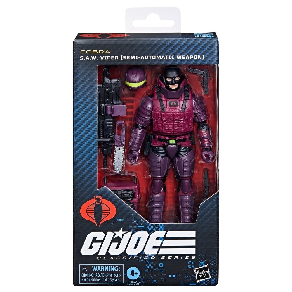 G.I. Joe Classified Series #147, S.A.W.-Viper (Semi-Automatic Weapon), Collectible 6 Inch Action Figure with 9 Accessories | G.I. Joe Classified 6 Inch Action Figure Wave 20 - S.A.W.-Viper (Semi-Automatic Weapon) #147