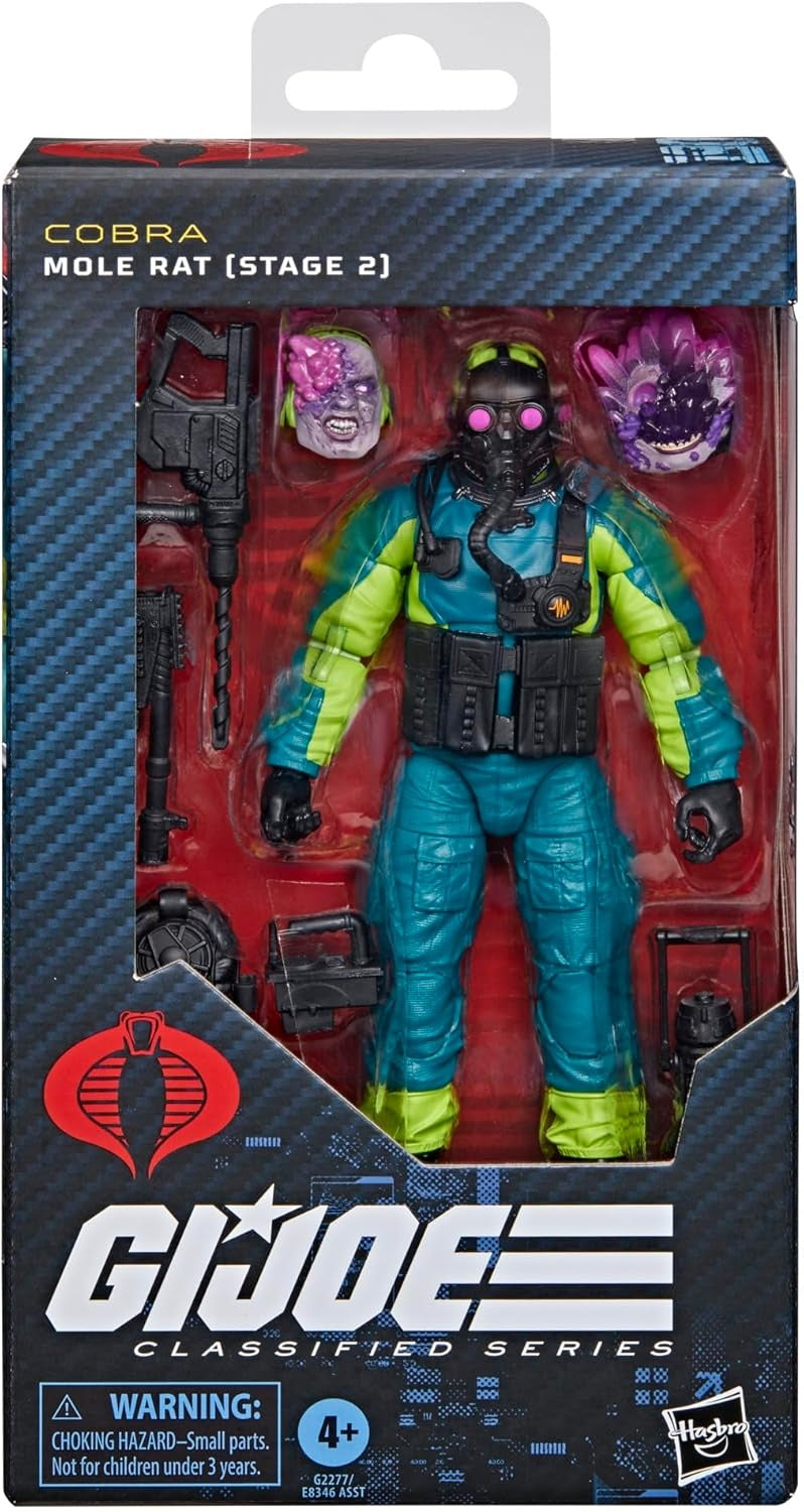 G.I. Joe Classified Series #190, Mole Rat (Stage 2), Collectible 6 Inch Action Figure with 8 Accessories