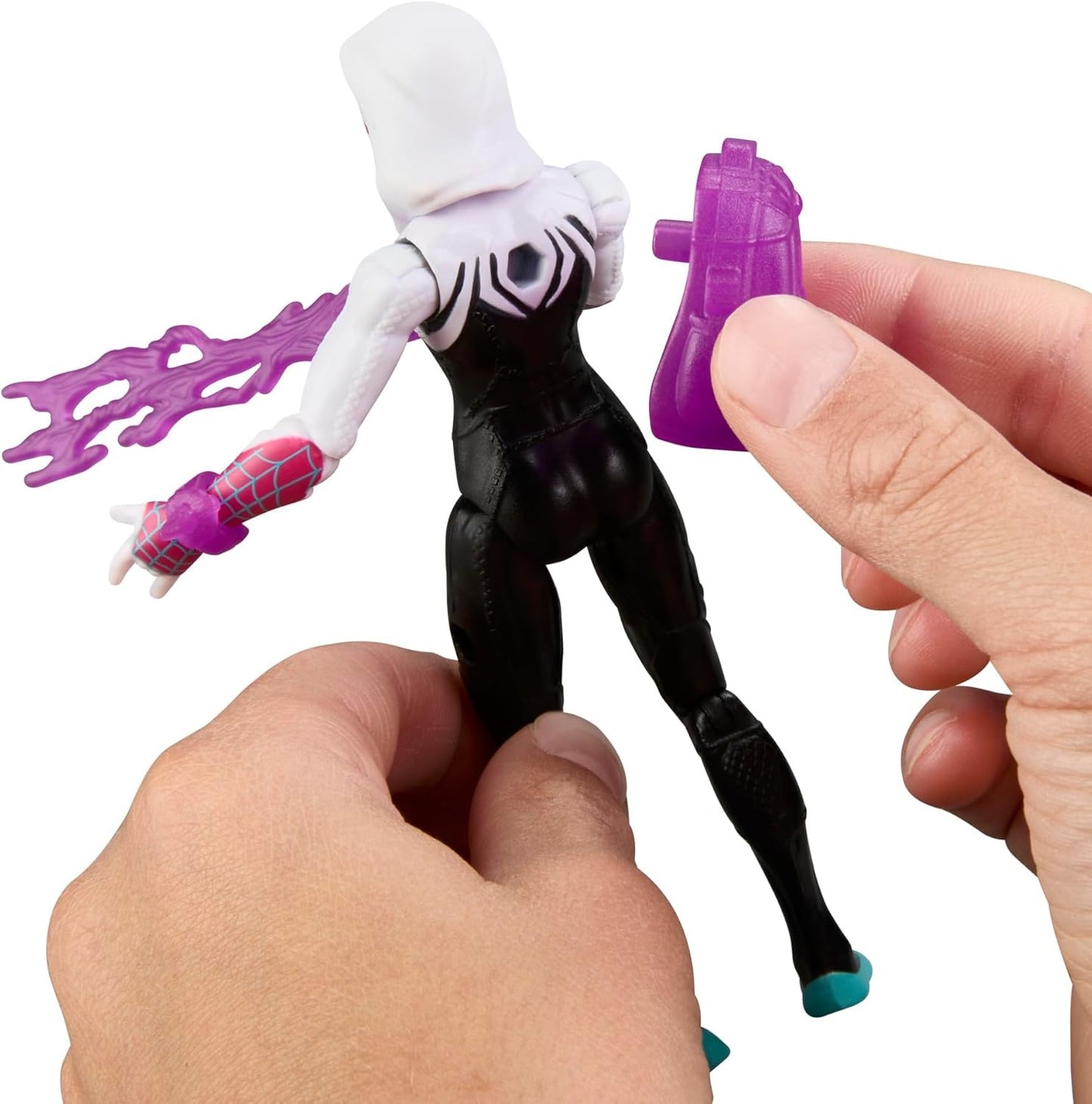 SPIDER-MAN Marvel ActionVerse Ghost-Spider Action Figure & Accessories, 4.5-Inch (11.4 CM) Super Hero Toys & Figures for Kids, Ages 4+