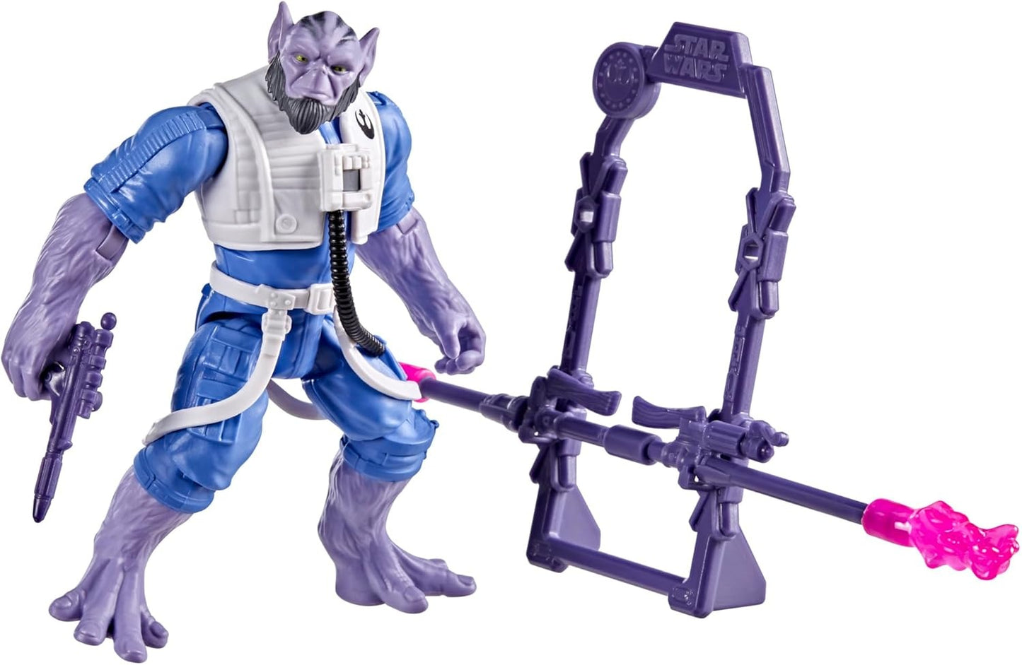STAR WARS ActionVerse Zeb Orrelios 4.5-Inch Action Figure & Accessories, Reusable Accessory Storage Rack, Toys for Boys & Girls Ages 4+
