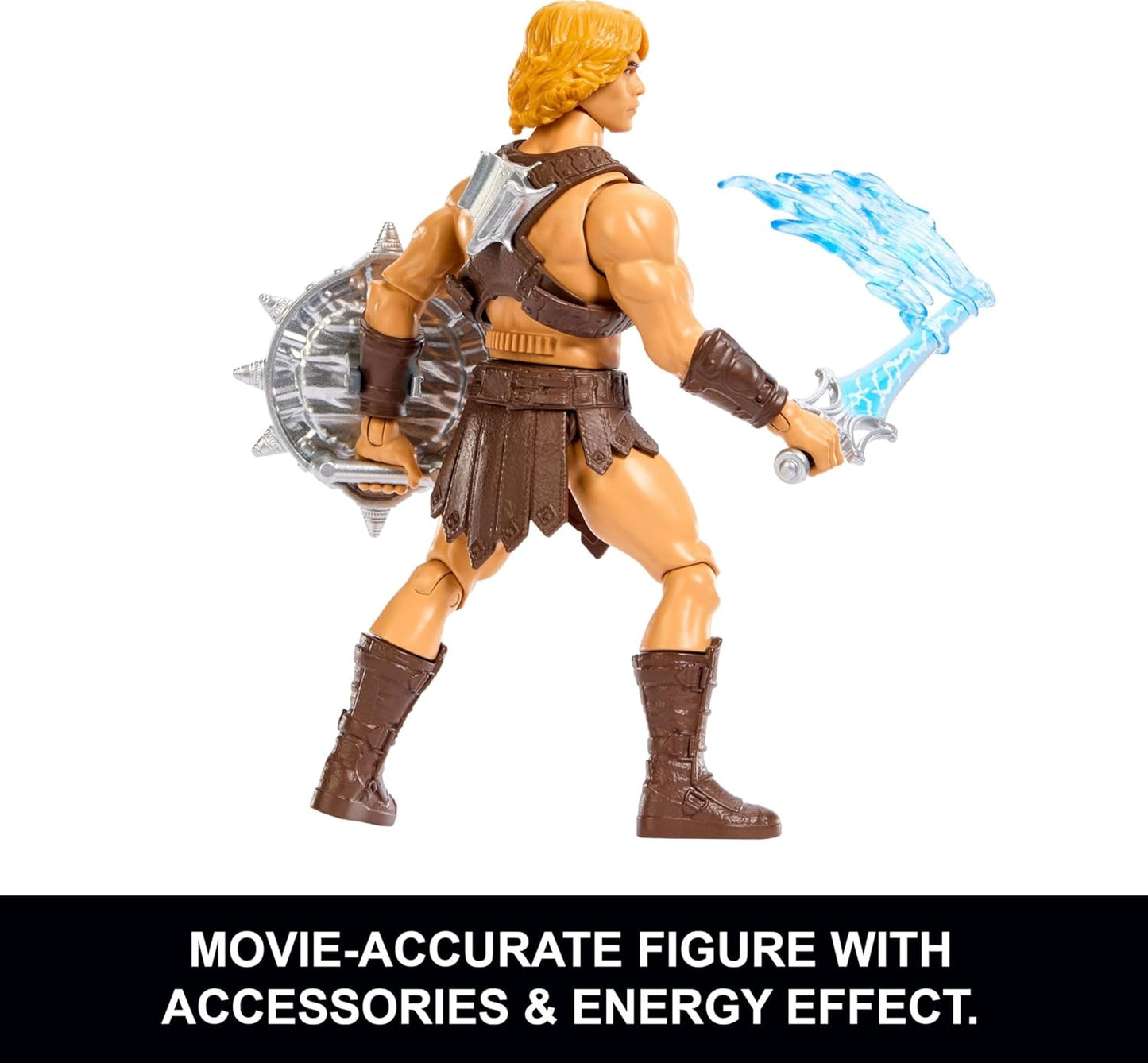 Masters of the Universe Feature Figure Power Sword Slash He-Man, Twist & Release Action Move, 5.5 Inch with Accessory, 2026 Movie Accurate Hero Toy