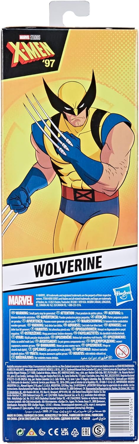 Marvel Titan Hero Series X-Men Wolverine 12-Inch-Scale Action Figure, X-Men Toys, Super Hero Toys for Kids, Ages 4 and Up