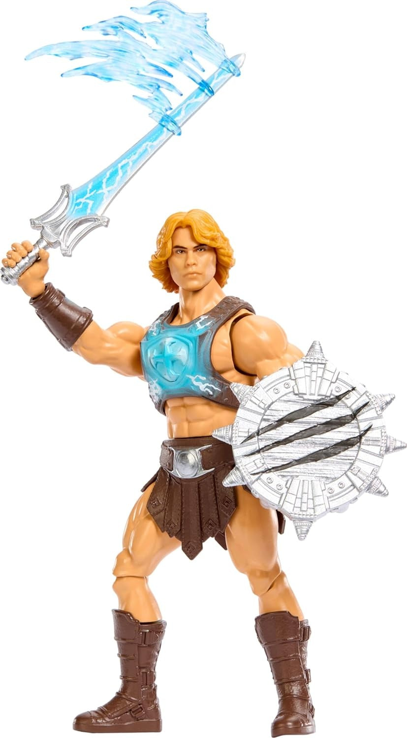 Masters of the Universe Feature Figure Power Sword Slash He-Man, Twist & Release Action Move, 5.5 Inch with Accessory, 2026 Movie Accurate Hero Toy