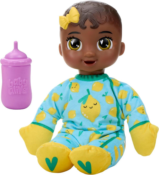 Baby Alive Nighttime Snuggles, Black Hair Doll with Sounds, Soft Body and Breathing Motions, Toys for Kids Ages 18 Months+