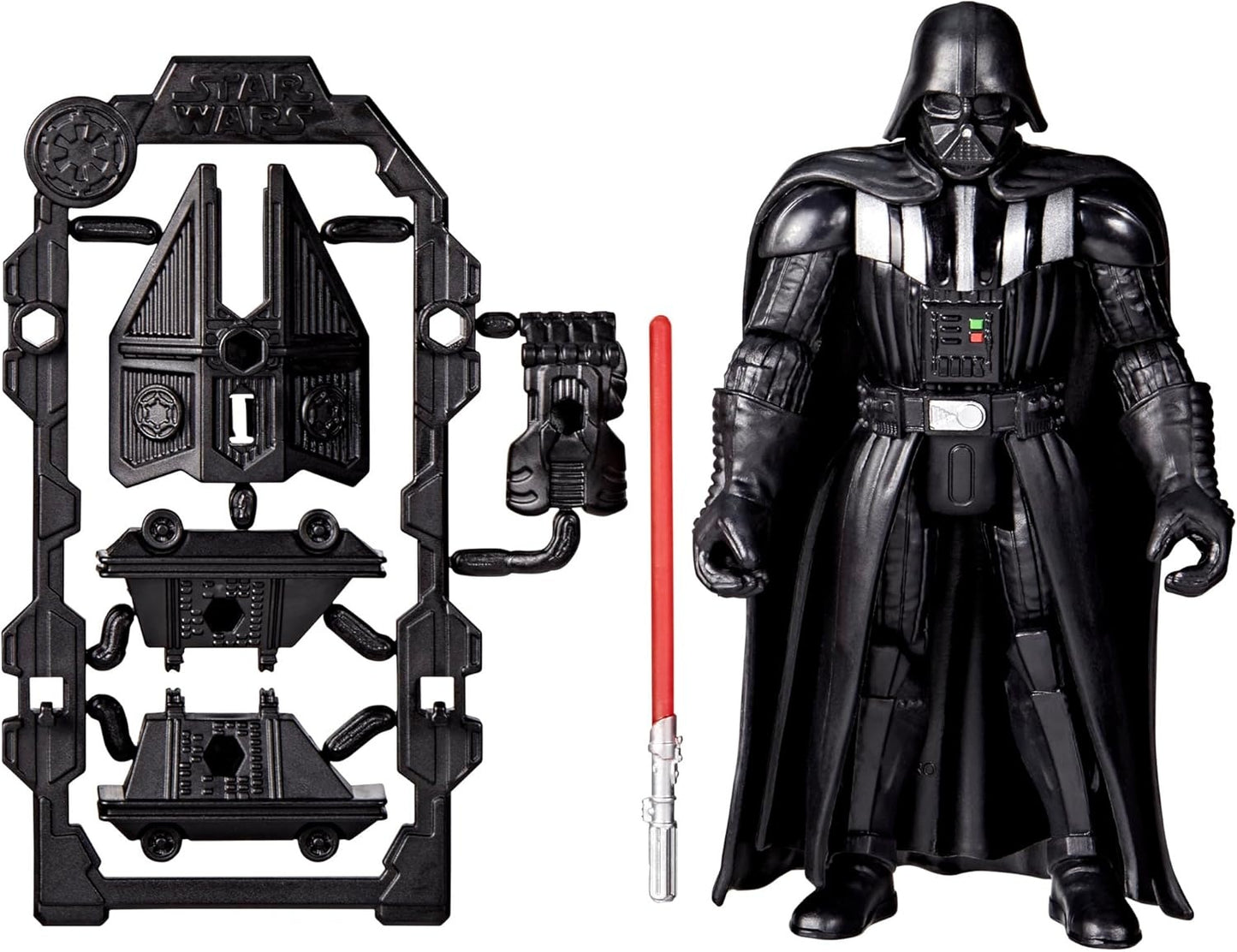 STAR WARS ActionVerse Darth Vader 4.5-Inch Action Figure & Accessories, Reusable Accessory Storage Rack, Toys for Boys & Girls Ages 4+