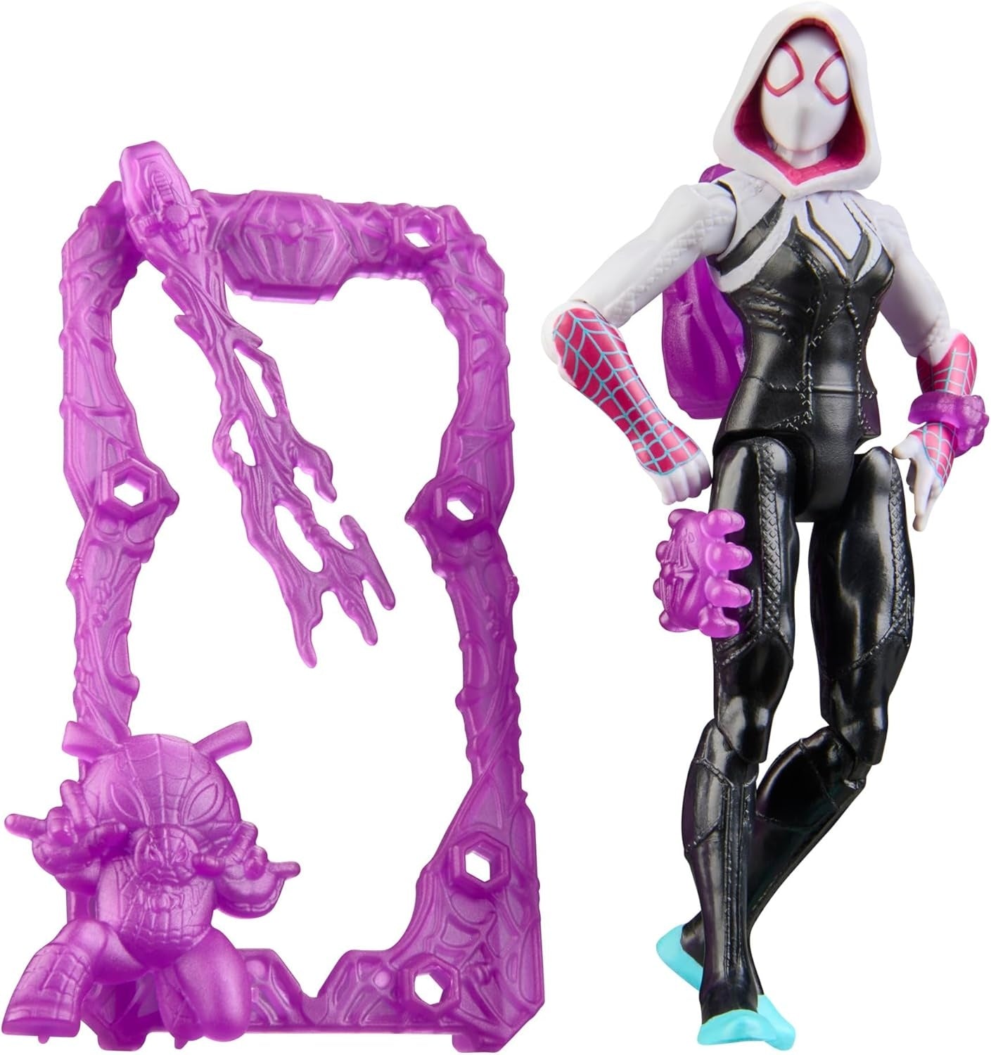 SPIDER-MAN Marvel ActionVerse Ghost-Spider Action Figure & Accessories, 4.5-Inch (11.4 CM) Super Hero Toys & Figures for Kids, Ages 4+