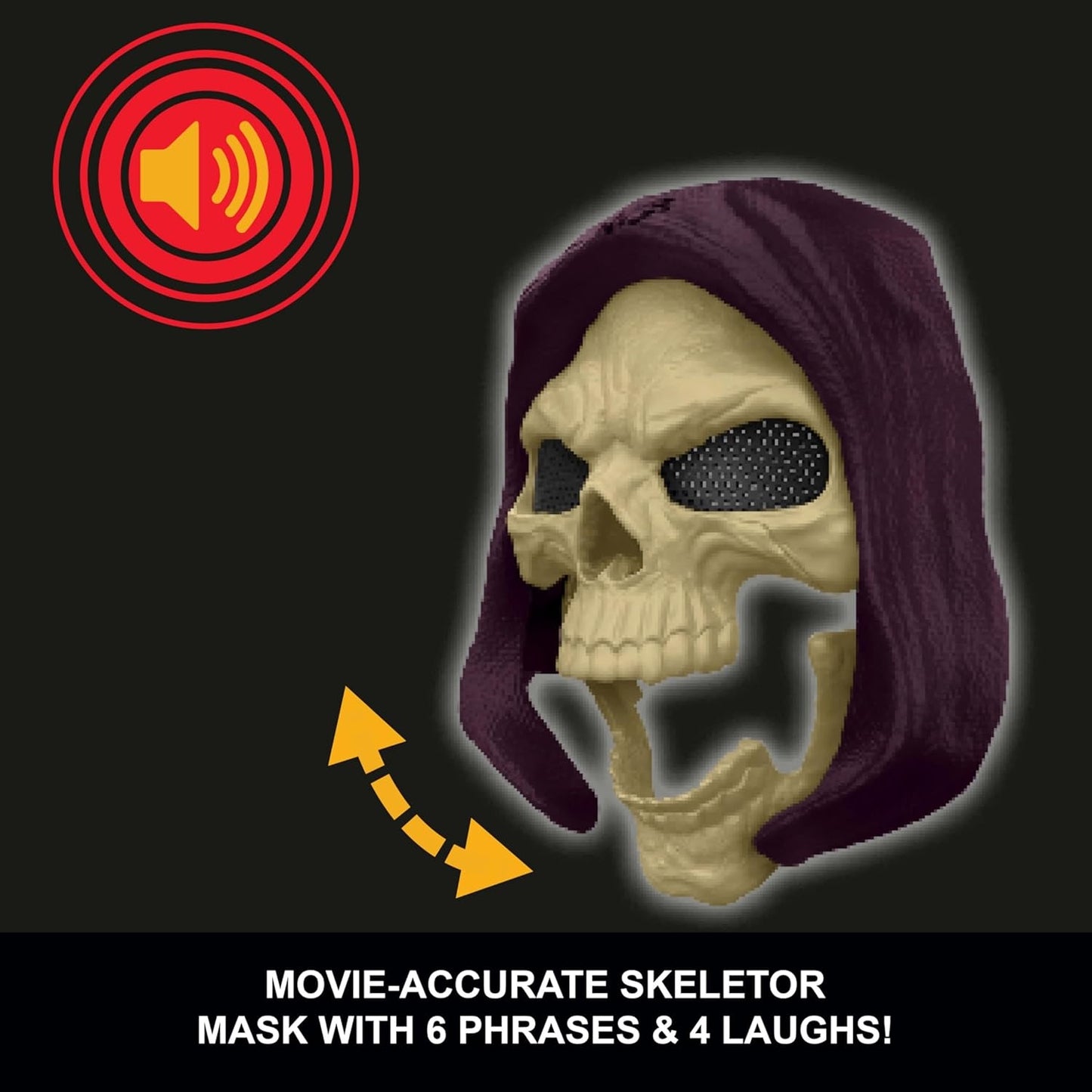 Masters of the Universe Skeletor Mask, 2026 Movie Look Dialogue, Lights & Sounds, Roleplay Costume Head Gear, Super Villain Face Cover