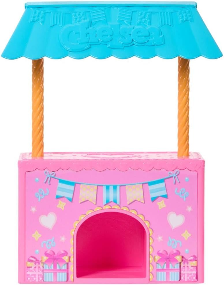 Barbie Family & Friends Club Chelsea Surprise Birthday Party Playset with Chelsea Small Doll (Brunette), Transforming Doghouse & 10+ Accessories
