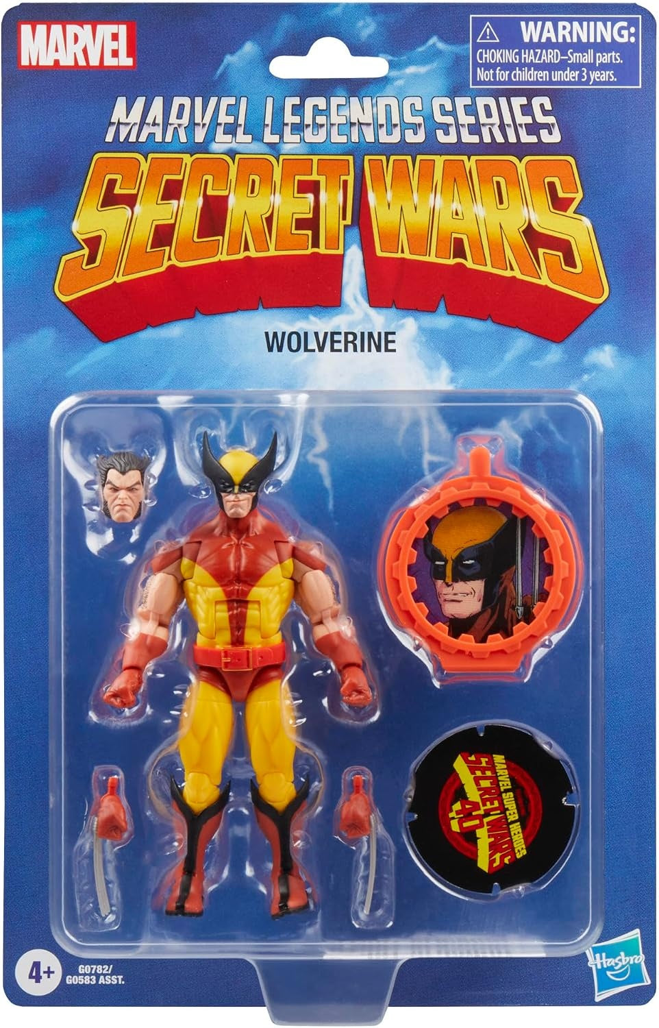 Marvel Legends Series Wolverine, X-Men Retro Marvel Comics Secret Wars Collectible 6 Inch Action Figure with Shield | Marvel Legends Retro 6 Inch Action Figure Secret Wars Wave 1 - Wolverine