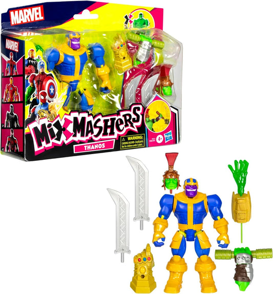 Avengers Marvel MixMashers Thanos Custom Mix-and-Match Deluxe Action Figure & Accessories, 5-Inch-Scale Super Hero Toys for Kids Ages 4+