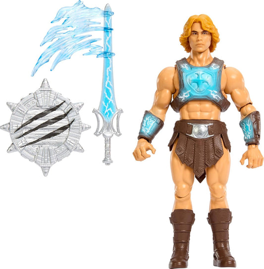 Masters of the Universe Feature Figure Power Sword Slash He-Man, Twist & Release Action Move, 5.5 Inch with Accessory, 2026 Movie Accurate Hero Toy