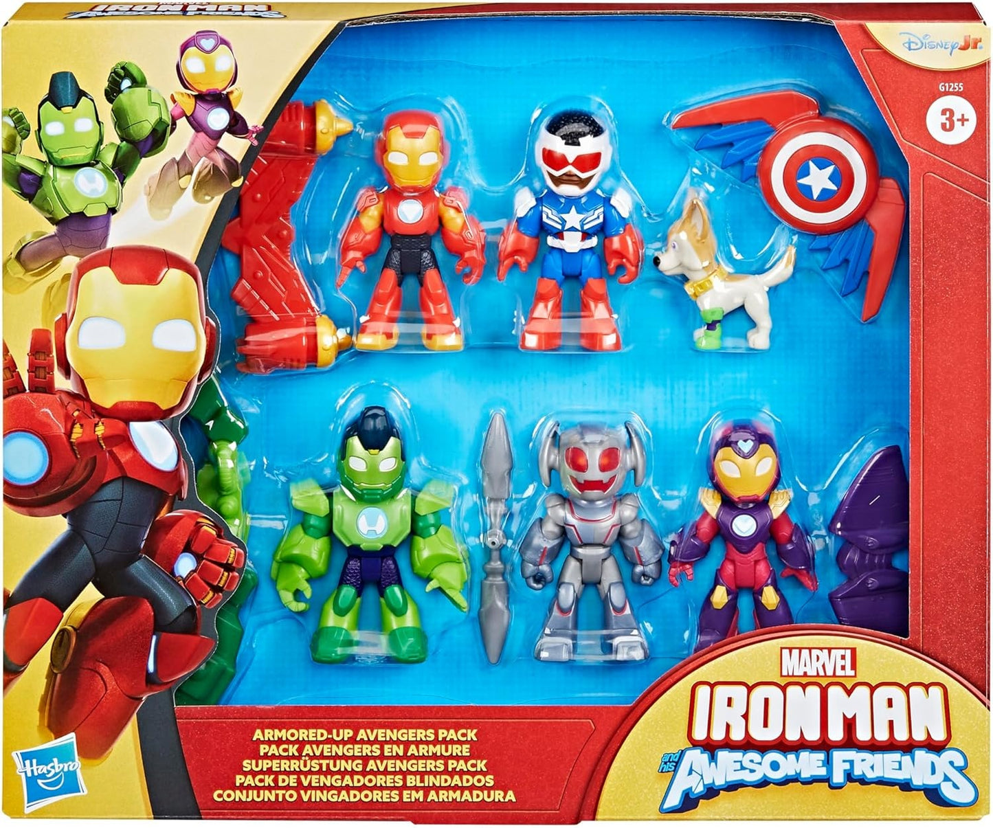 Marvel Iron Man and his Awesome Friends Armored-Up Avengers Pack, 3-Inch (7.6 CM) Action Figures, Toy Playsets for Boys & Girls, Ages 3+
