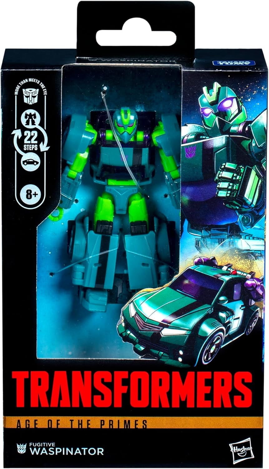 Transformers Age of the Primes Deluxe Class Fugitive Waspinator, 5.5-inch Converting Action Figure, Robot Toys for Ages 8+