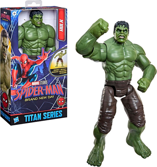 Marvel Spider-Man: Brand New Day Titan Series Hulk Action Figure, 11.7-Inches, Super Hero Toys for Kids, Ages 4+