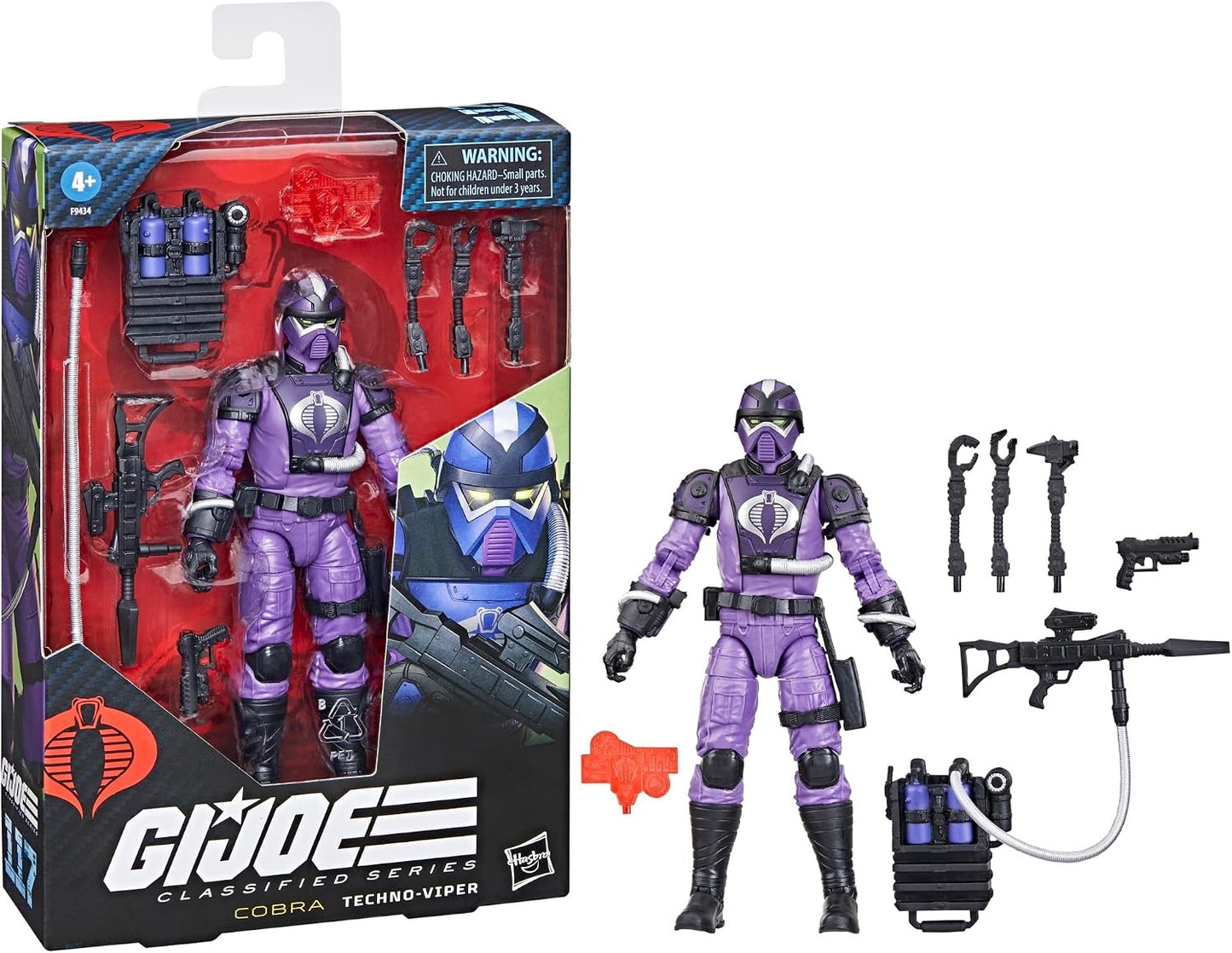 G.I. Joe Classified Series #117, Techno-Viper, Collectible 6-Inch Action Figure with 8 Accessories | G.I. Joe Classified 6 Inch Action Figure Wave 17 - Techno-Viper #117