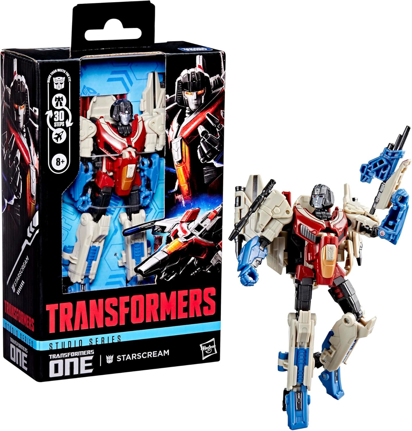 Transformers Studio Series Deluxe Class One Starscream, 4.5-inch Converting Action Figure, Robot Toys for Ages 8+