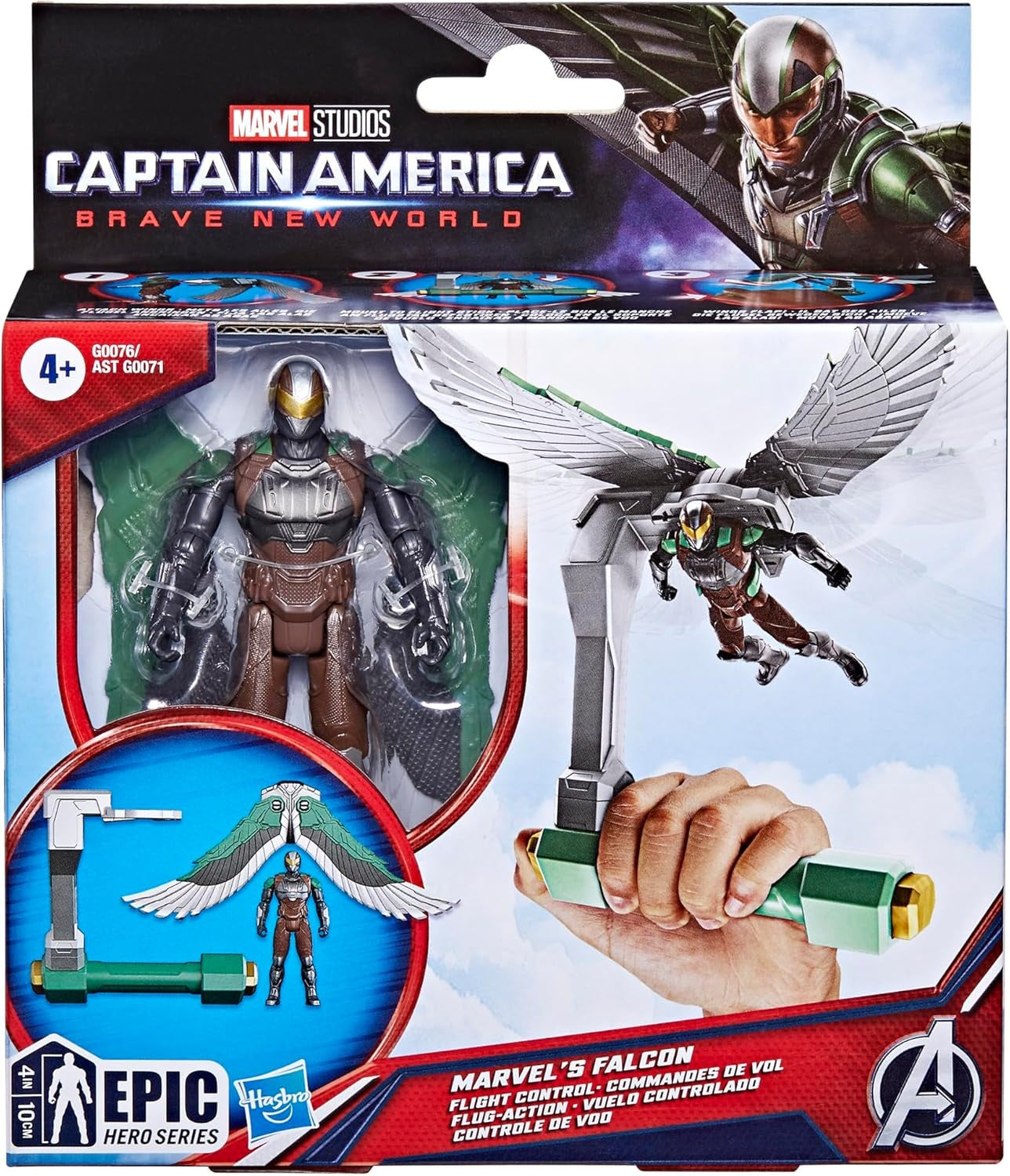 Marvel Epic Hero Series Captain America: Brave New World Marvel’s Falcon Flight Control Action Figure, Super Hero Toys for Kids Ages 4+