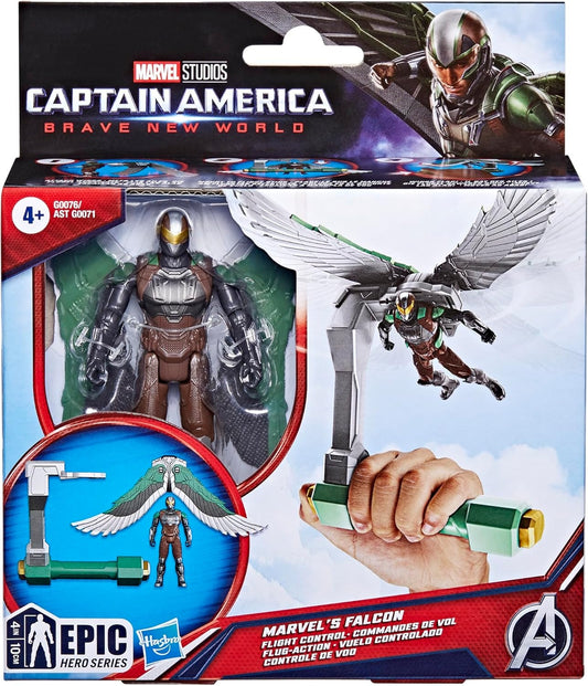 Marvel Epic Hero Series Captain America: Brave New World Marvel’s Falcon Flight Control Action Figure, Super Hero Toys for Kids Ages 4+