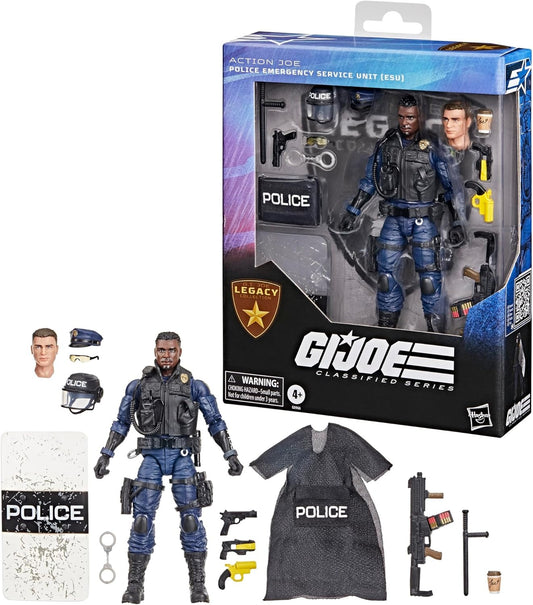 G.I. Joe Classified Series Legacy Collection: Action Joe — Police Emergency Service Unit (ESU), Collectible 6-Inch Action Figure with 14 Accessories