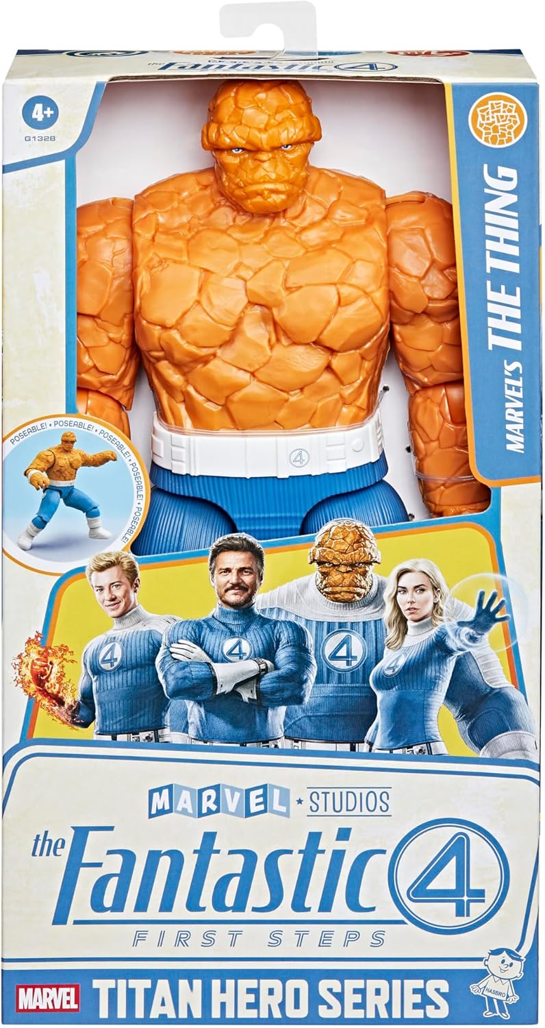 FANTASTIC FOUR Marvel Studios Titan Hero Series The First Steps Marvel’s The Thing Action Figure, 12-Inch-Scale (30 cm) Super Hero Figures & Toys, 4+
