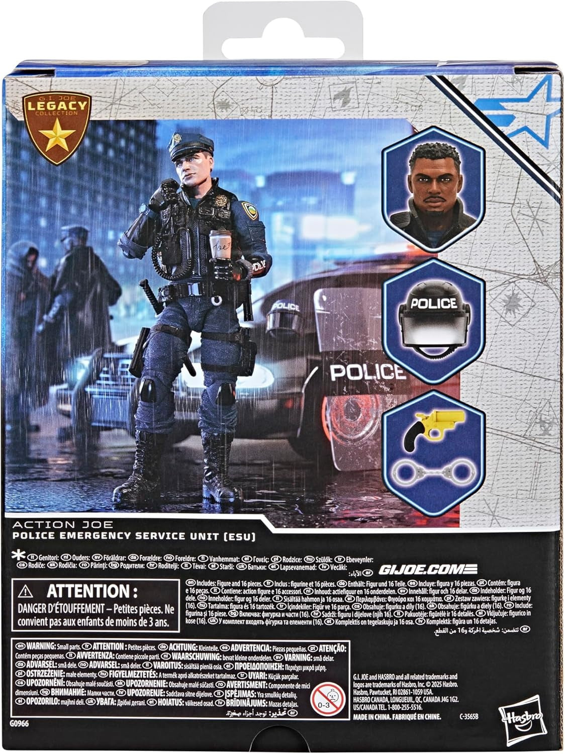 G.I. Joe Classified Series Legacy Collection: Action Joe — Police Emergency Service Unit (ESU), Collectible 6-Inch Action Figure with 14 Accessories