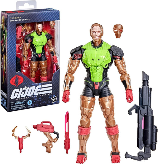 G.I. Joe Classified Series #201, Cobra Overkill, Collectible 6 Inch Action Figure Set with 5 Accessories
