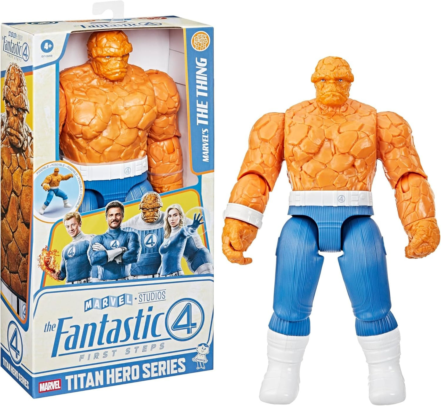 Marvel Studios Titan Hero Series The Fantastic Four: First Steps Marvel’s The Thing Action Figure, 12-Inch-Scale (30 cm) Super Hero Figures & Toys, 4+