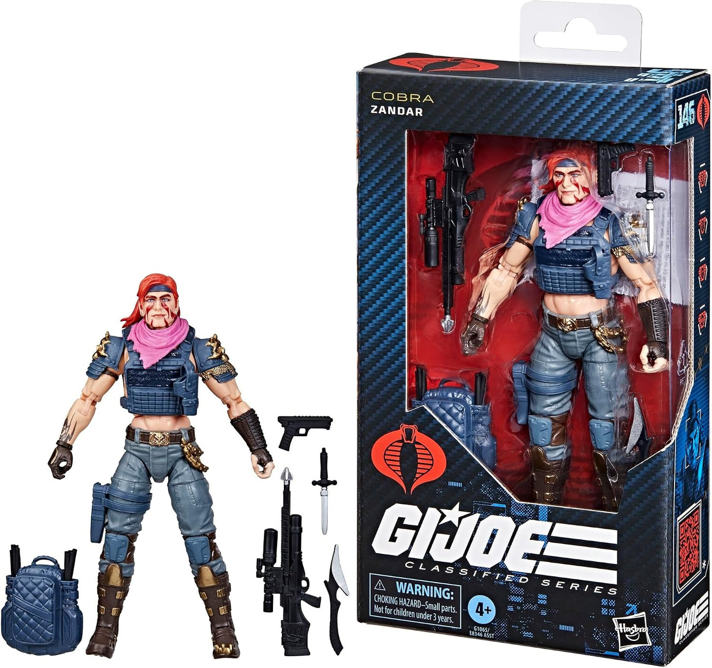G.I. Joe Classified Series #146, Dreadnok Zandar, Collectible 6 Inch Action Figure with 5 Accessories | G.I. Joe Classified 6 Inch Action Figure Wave 20 - Dreadnok Zandar #146