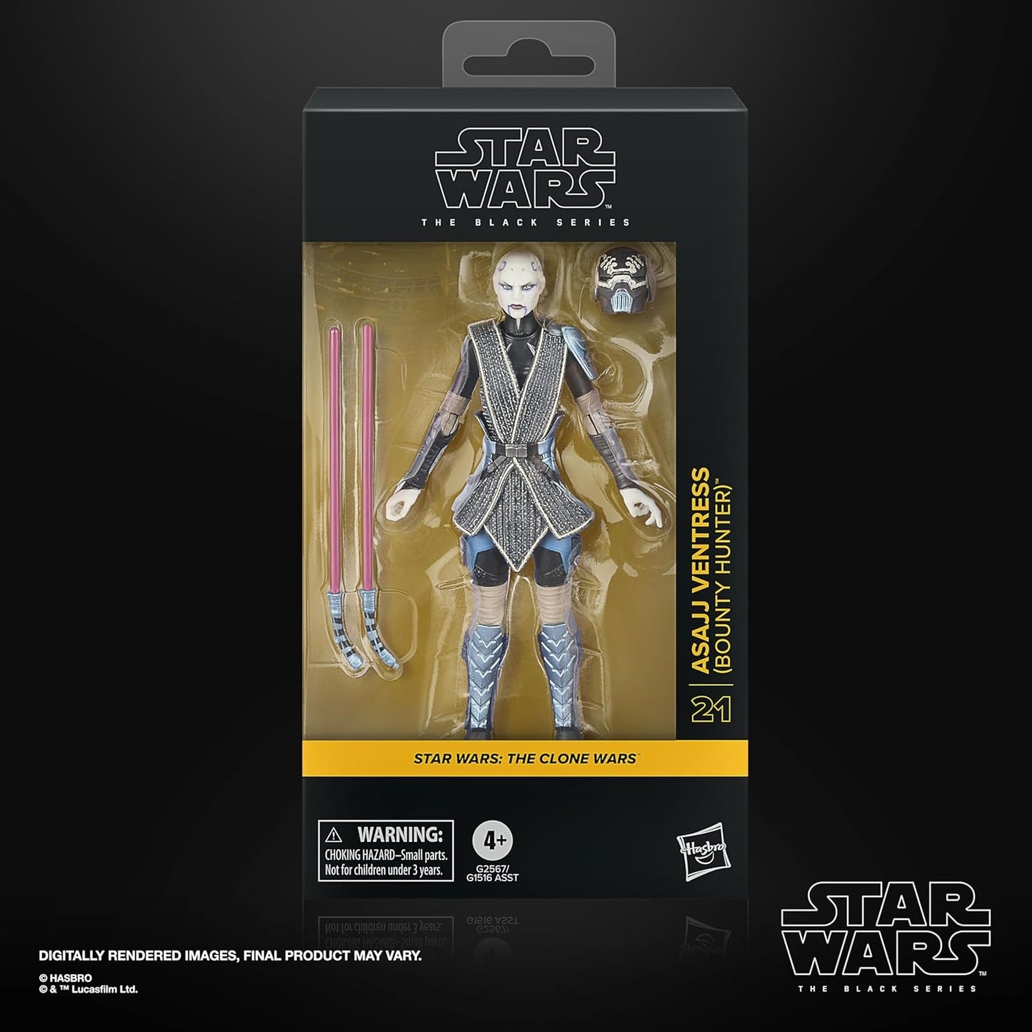 STAR WARS The Black Series Asajj Ventress (Bounty Hunter), The Clone Wars Premium Collectible 6 Inch Action Figure