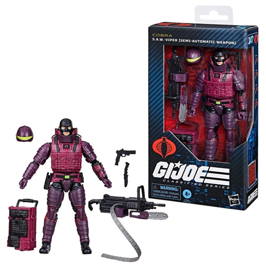 G.I. Joe Classified Series #147, S.A.W.-Viper (Semi-Automatic Weapon), Collectible 6 Inch Action Figure with 9 Accessories | G.I. Joe Classified 6 Inch Action Figure Wave 20 - S.A.W.-Viper (Semi-Automatic Weapon) #147