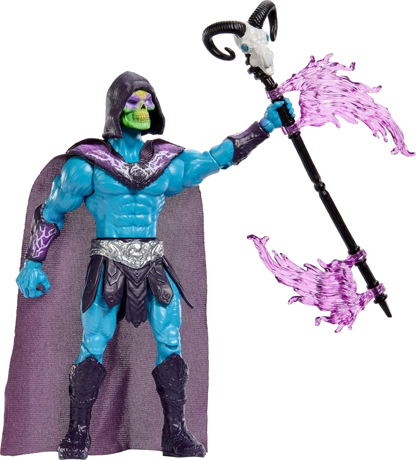 Masters of the Universe Feature Figure Havoc Staff Attack Skeletor, Twist & Release Action Move, 5.5 Inch & Accessory, 2026 Movie Accurate Villain Toy