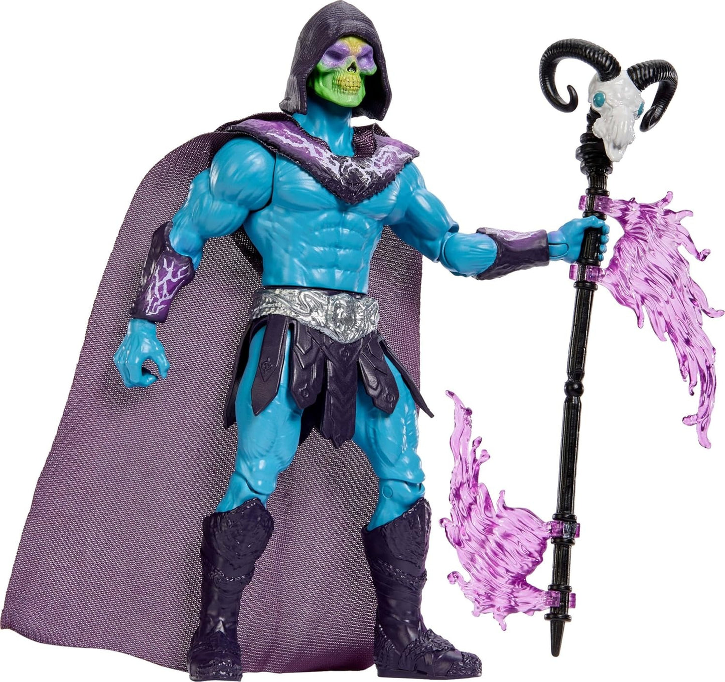 Masters of the Universe Feature Figure Havoc Staff Attack Skeletor, Twist & Release Action Move, 5.5 Inch & Accessory, 2026 Movie Accurate Villain Toy