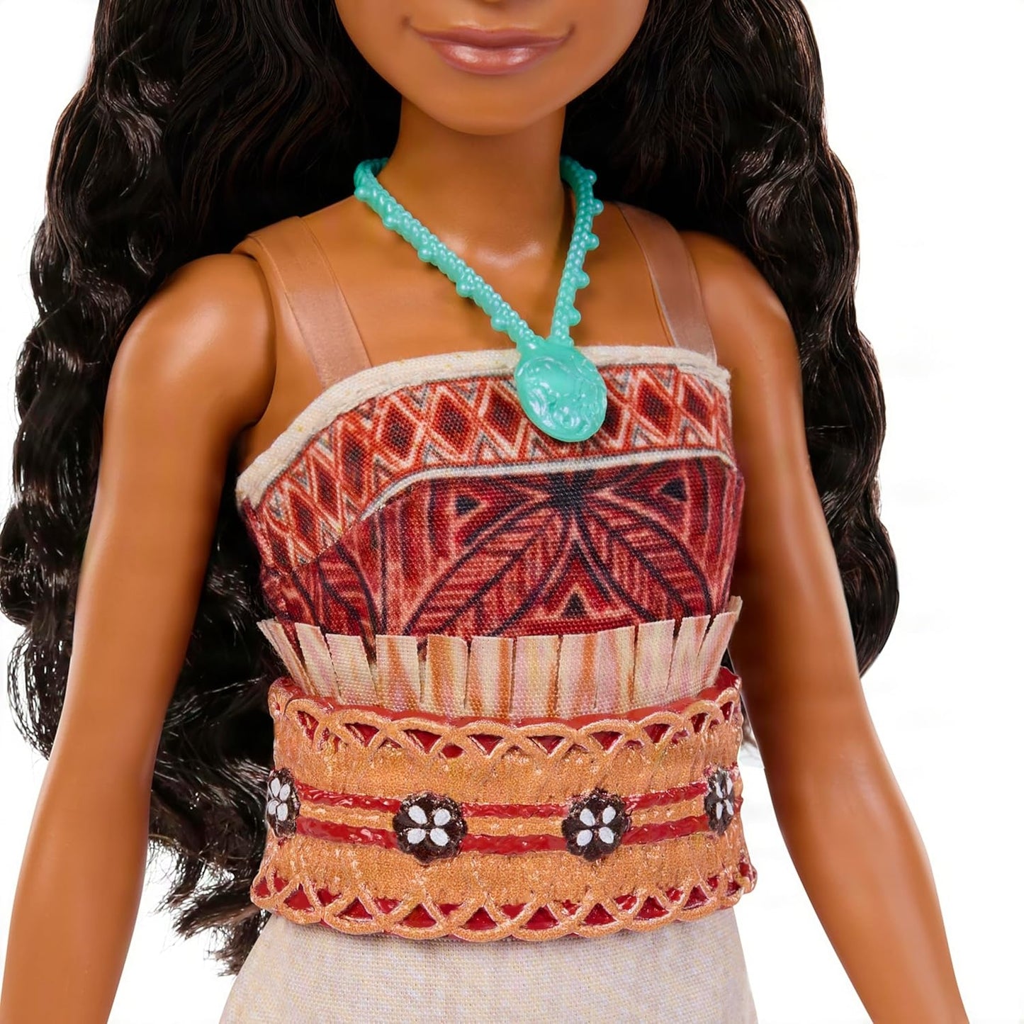Mattel Disney Toys, Moana Doll with Removable Fashion, Wavy Hair & 4 Accessories, Posable & Collectible, Inspired by Live Action Movie