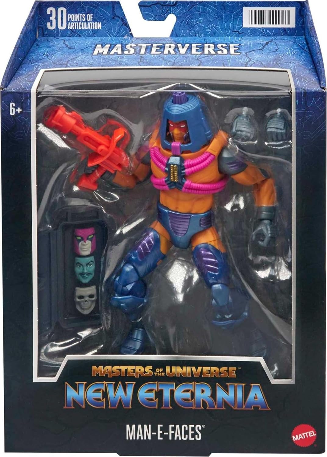 Masters of the Universe Masterverse Action Figure, Man-E-Faces Toy Collectible with Articulation & Accessories