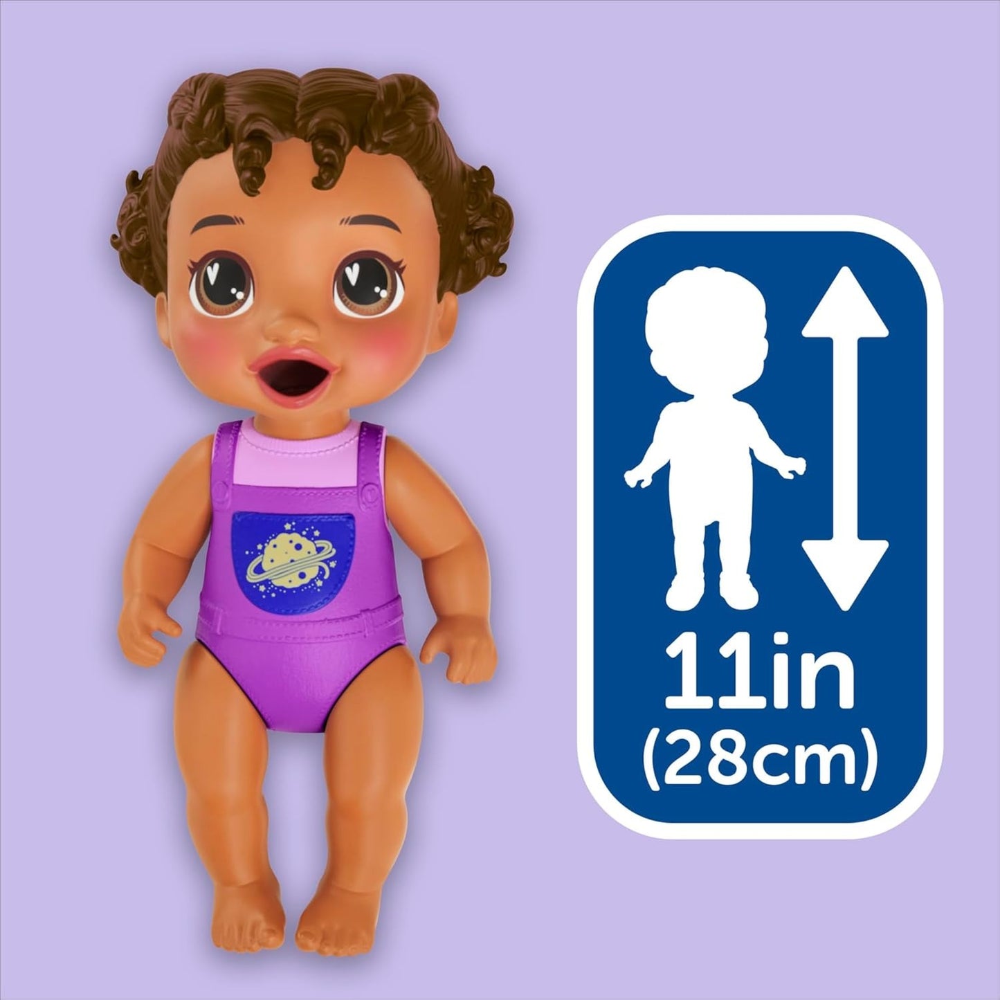 Baby Alive Dinnertime Creations, Black Hair Doll with Play Food Accessories, 11 inches, Toys for 3+ Year Old Girls and Boys