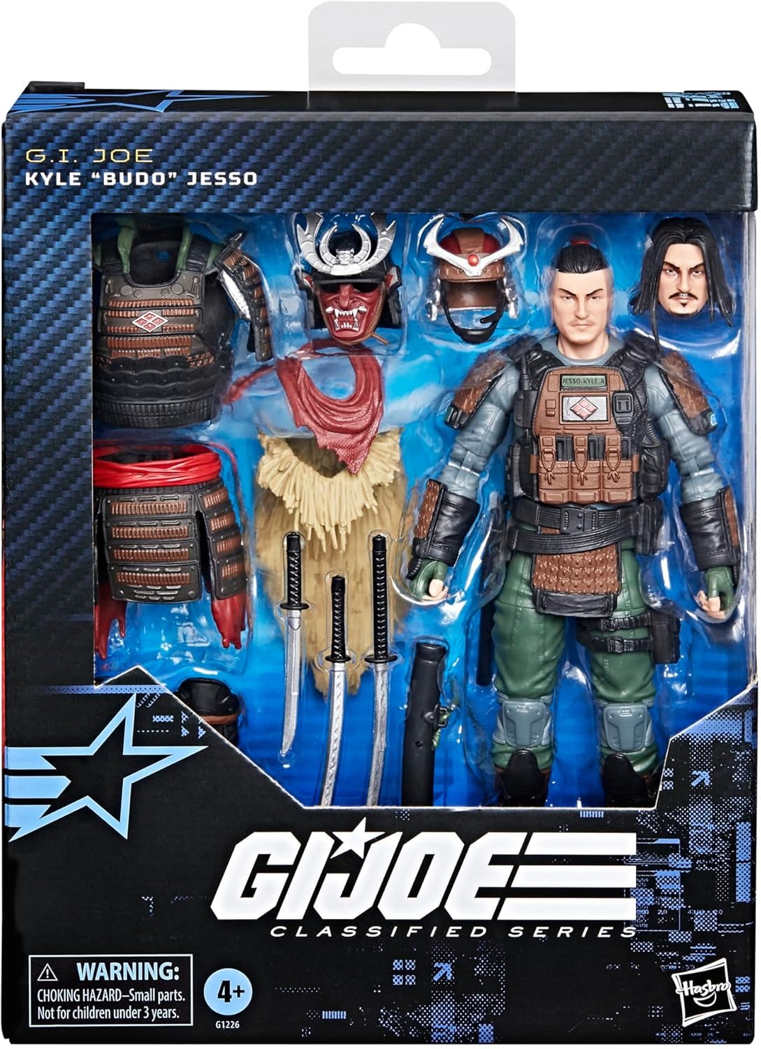 G.I. Joe Classified Series #174, Kyle Budo Jesso, Deluxe Collectible 6 Inch Samurai Action Figure with 19 Accessories