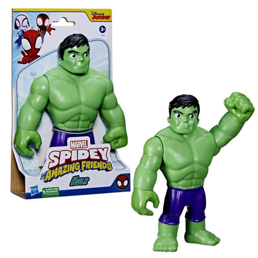Spidey and His Amazing Friends Marvel Supersized Hulk 9-inch Action Figure,Preschool Super Hero Toy,Kids Ages 3 and Up,Avengers Action Figures