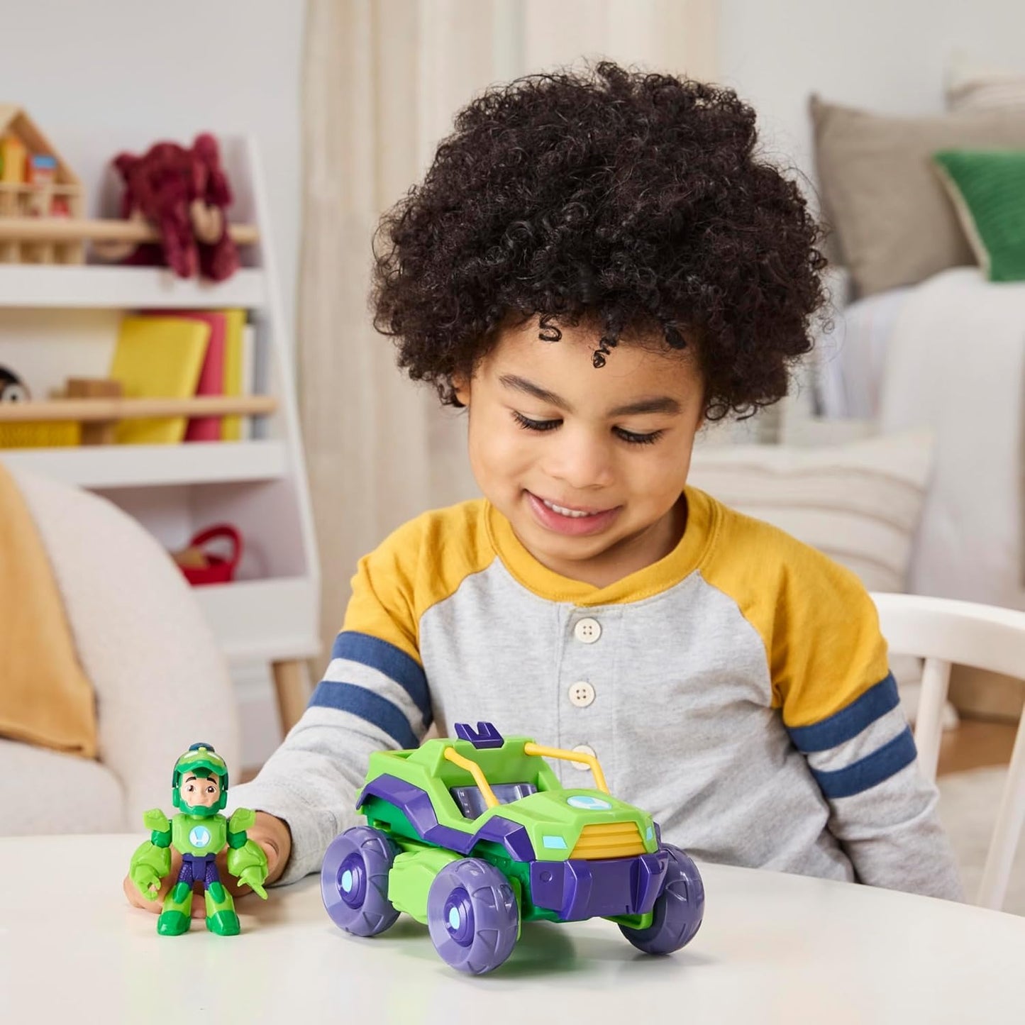 Marvel Iron Man and his Awesome Friends 2-in-1 Mech Suit & Vehicle, Action Figure & Toy Vehicle Set, 3-Inch-Scale Super Hero Toys, Ages 3+