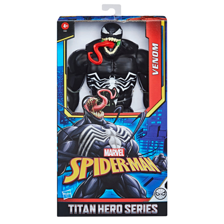Marvel Titan Hero Series Deluxe Venom Toy 12-Inch-Scale Collectible Action Figure, Kids Ages 4 and Up